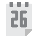 fecha del calendario icon