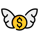 dinero volador icon