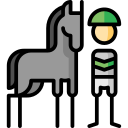course de chevaux Icône