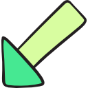 flecha diagonal icon