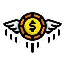 dinero volador icon