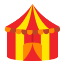 Circus tent icon