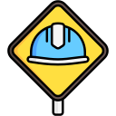 Construction sign icon