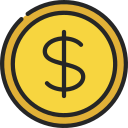 moneda de dólar icon