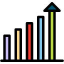 crecimiento de beneficios icon