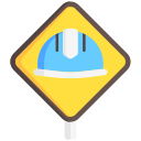 Construction sign icon