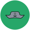 sombrero pirata icon