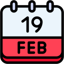 fecha del calendario icon