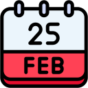 fecha del calendario icon