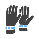 guantes de la mano