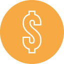 signo de dólar icon