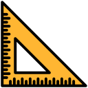 regla triangular icon