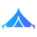 carpa para camping icon