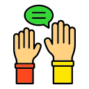 levantar la mano icon