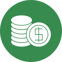 moneda de dólar icon