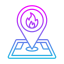 lugar del incendio icon