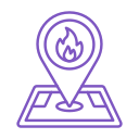 lugar del incendio icon