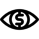 ojo con símbolo de dólar 