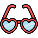 gafas de corazón