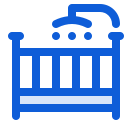 Baby bed icon