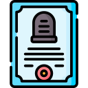 Death certificate icon