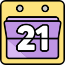 fecha del calendario icon