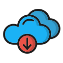 descarga en la nube icon