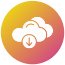 descarga en la nube icon