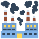 la contaminación del aire icon