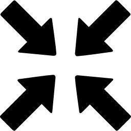 arrows pointing inward logo