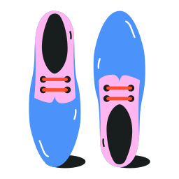 blue suede shoes clipart