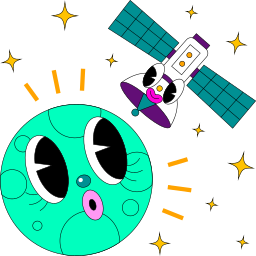 satélite sticker