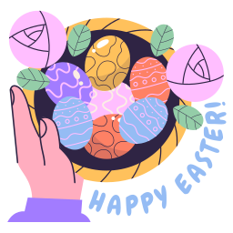 huevos de pascua sticker