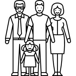 Married Couple with Two Kids - Free people icons