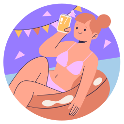 Pool party Stickers - Free people Stickers