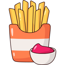 French Fries Stickers, Rhinestone Stickers