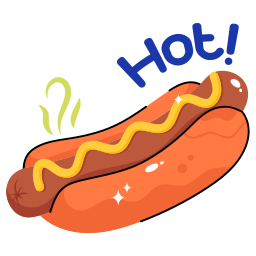 hot dog sticker