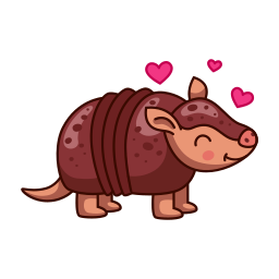 armadillo sticker