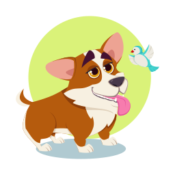 corgi sticker