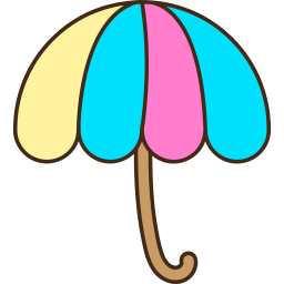 Umbrella beach Stickers - Free travel Stickers