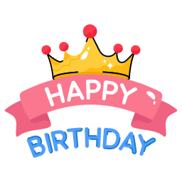 happy birthday crown clip art