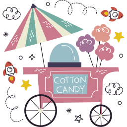 SignMission D-12 Cotton Candy 12 in. Cotton Candy Decal Sticker