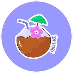 bebida de coco sticker