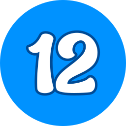 Number 12 Free education icons