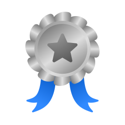 Silver badge - Free sports and competition icons