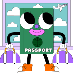 pasaporte sticker