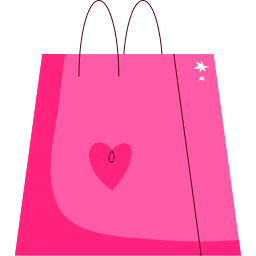 pink shopping bag clip art