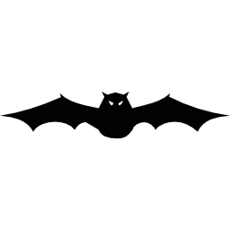 Bat with extended wings in frontal view - Free animals icons