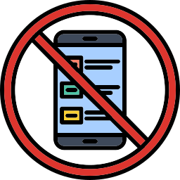 No mobile phone - Free signaling icons