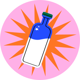 botella de leche sticker